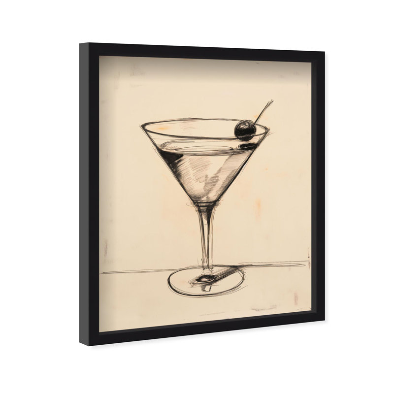 Oliver Gal Tasting Notes Bar - Luxury Shadowbox Framed Wall Art, Black, 31.5" H x 25.5" W