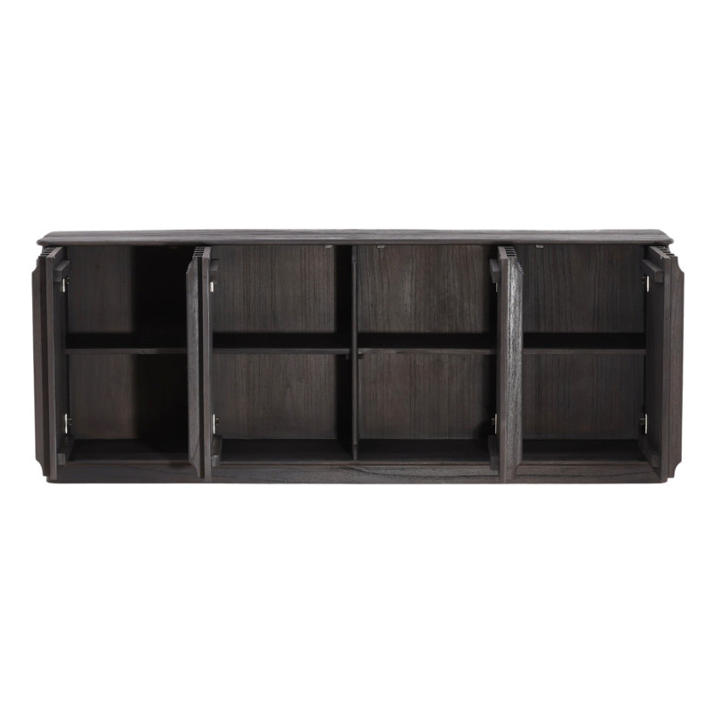Urias 79" Wide Sideboard, Dark Brown
