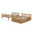 Rubber Wood Bunk Bed With Pull-Out Trundle, Convertible To Two Independent Beds-549930975