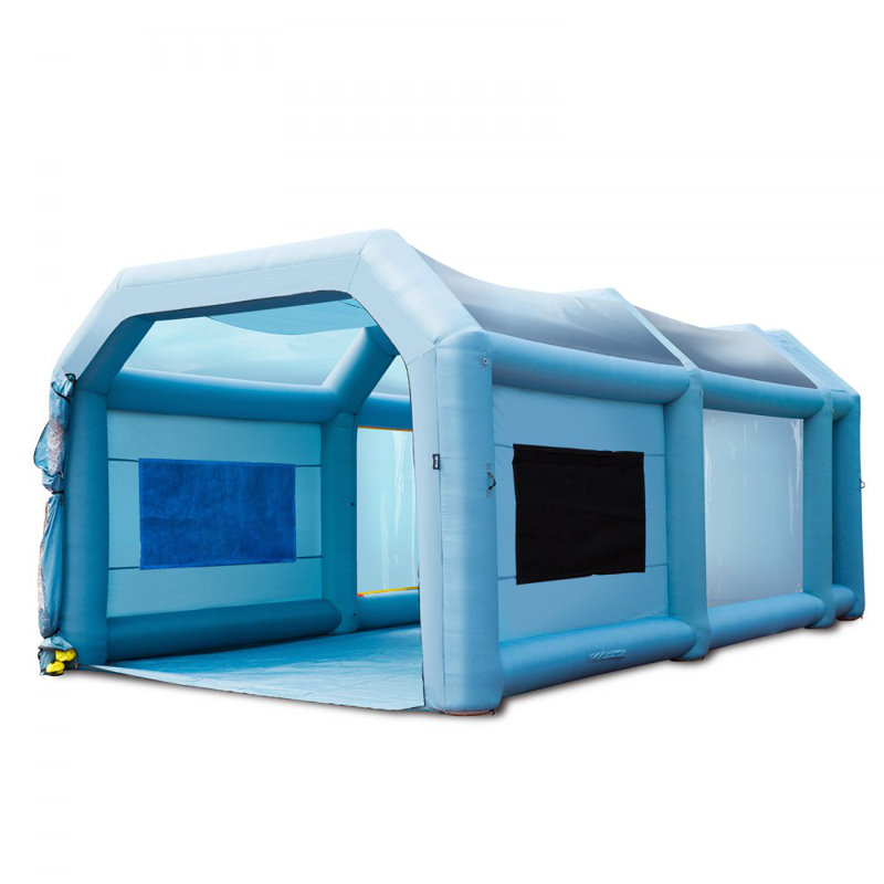 Inflatable Paint Booth, Inflatable Spray Booth, with 480W+750W Powerful Blowers and Air Filter System, Portable Car Paint Booth for Large Truck, Large Van, Large Machinery