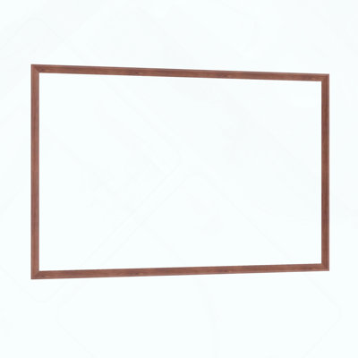 Oversized Rectangle Bathroom Mirror with Walnut Frame