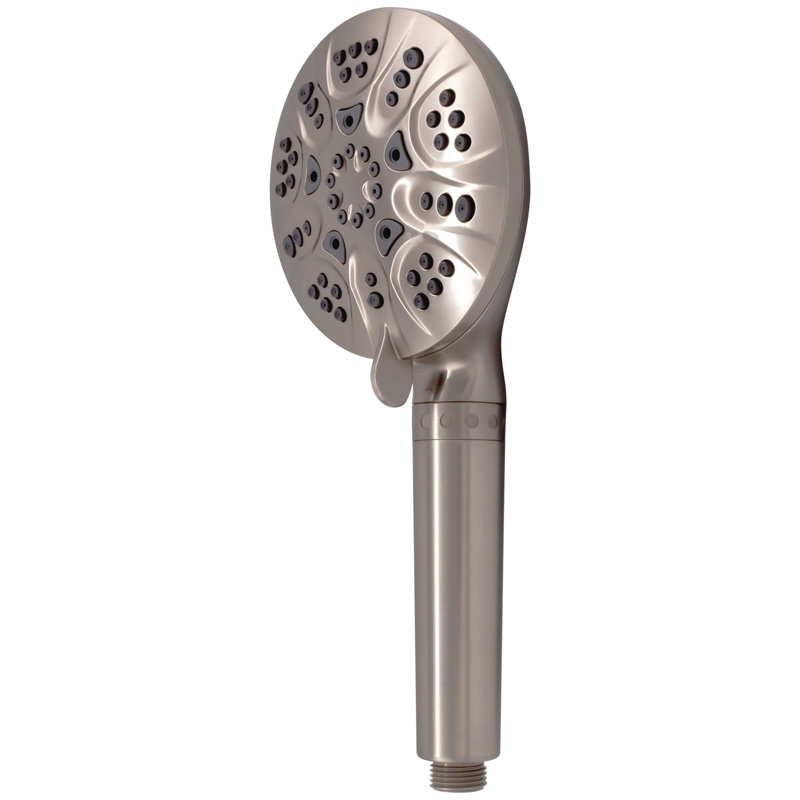 Douche à main 5 po à jet réglable et filtré 5 fonctions, Nickel satiné