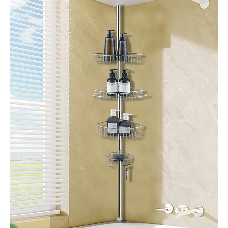 Serviteur de douche à 4 niveaux, Chrome chrome