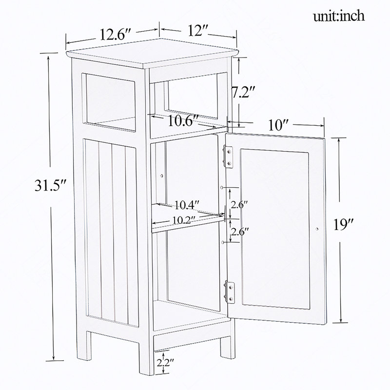 Bathroom Single Door Cabinet