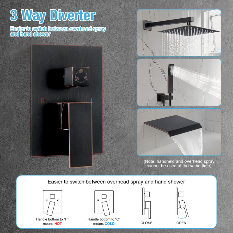 10 in.shower faucet, Oil Rubbed Bronze
