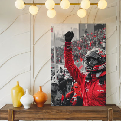 Wall Art Canvas Ferrari F1 Victory Selective Color Motorsport Celebration Ready To Hang Gallery Wrapped Home Decor Modern Design Decor