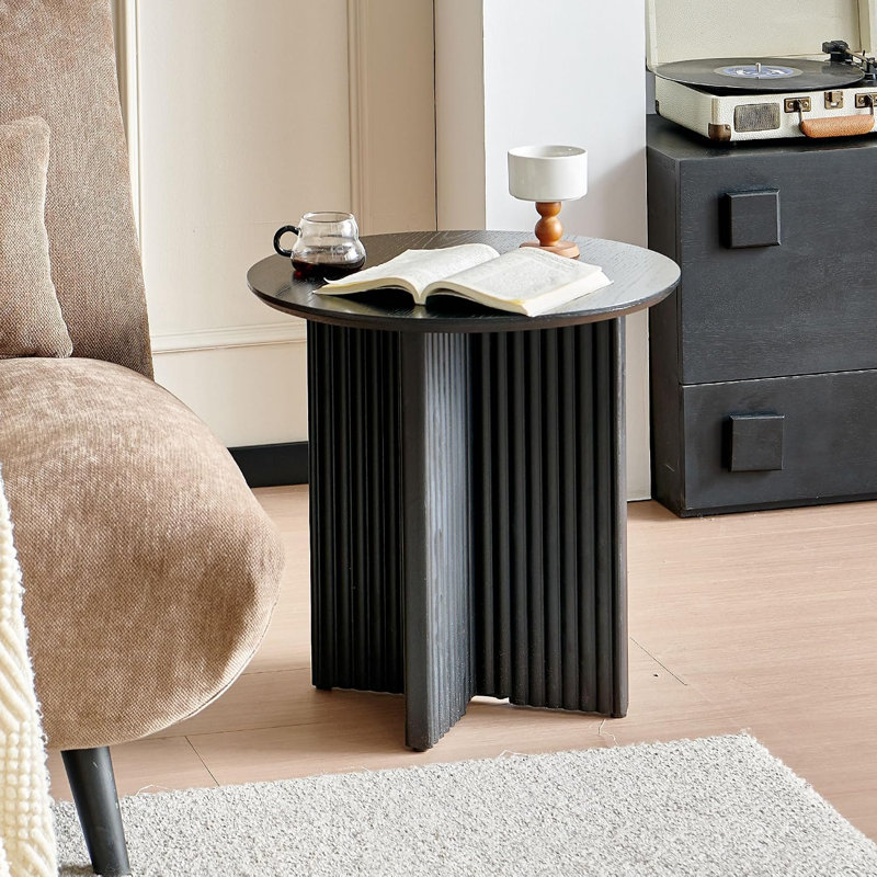 Table de bout ronde 19,7 po Fedor Eleanor, Noir