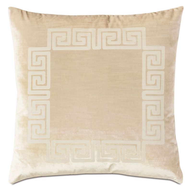 Antiquity Oregano Square Velvet Pillow Cover & Insert, Cream