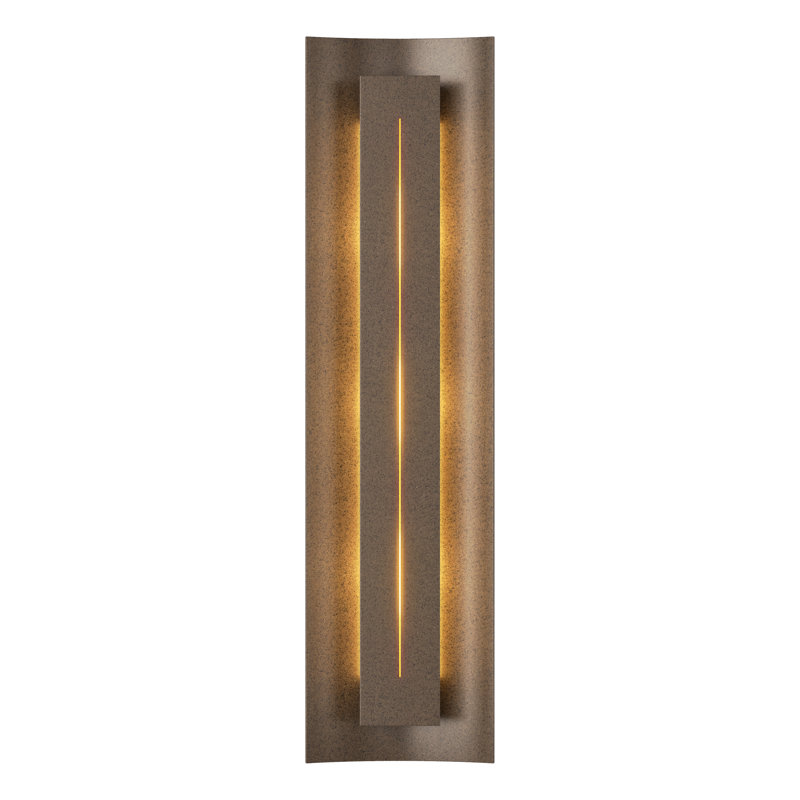 Gallery Dimmable 10.4 Lbs Flush Mount Scone, Bronze, Amber, 7.1" W x 27.25" H x 3.1" D