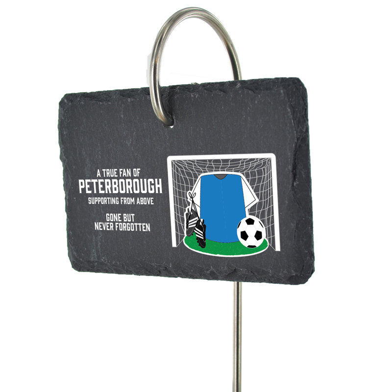 Birbal Peterborough Fan Football Slate Grave Marker Memorial Plaque