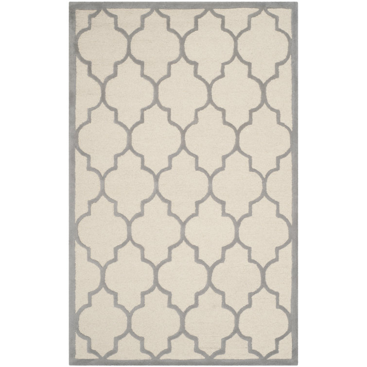 Rotteck Geometric Wool Hand Woven Area Rug