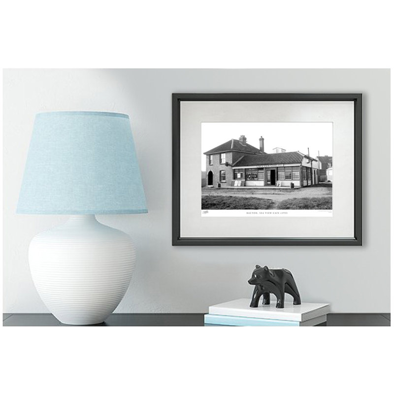 Bacton, Sea View Cafe C1955 by Francis Frith - Single Picture Frame Print, 45cm H x 60cm W x 2.3cm D