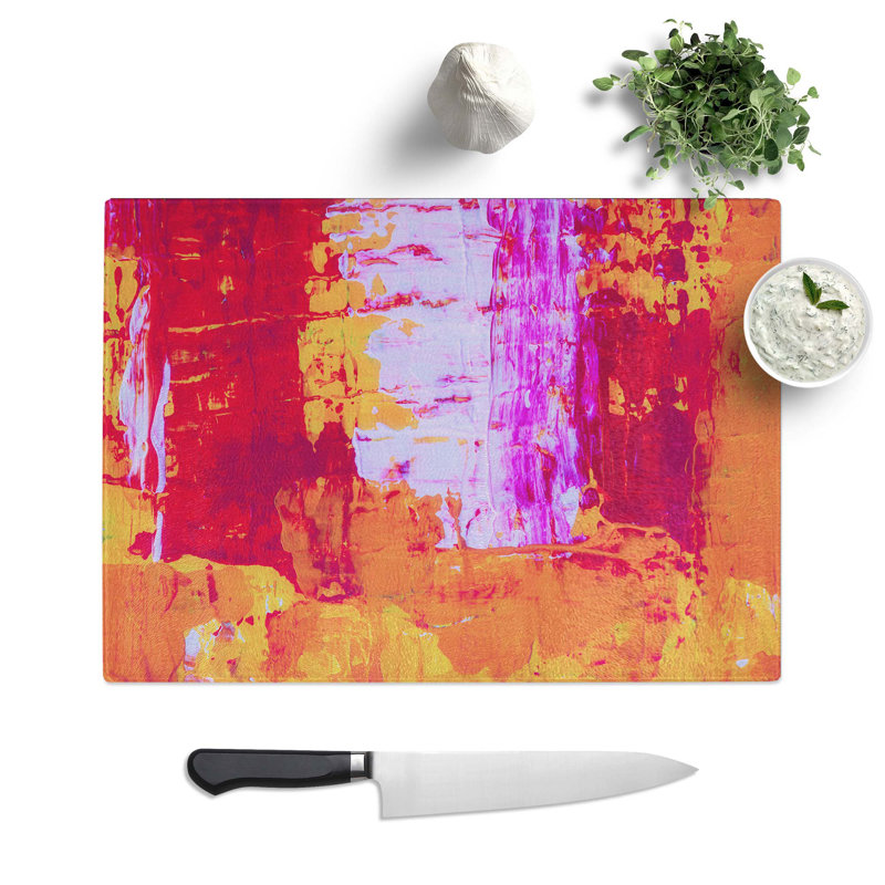 Tempered Glass Art Painting Vol.193 Chopping Board, 28.5 cm W x 20 cm L