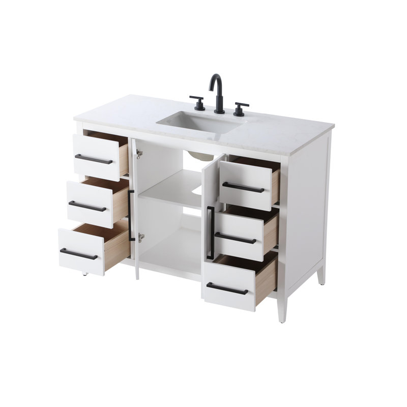 Meuble-lavabo simple 48 po, Blanc