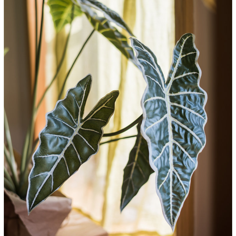 Plante alocasia artificielle en pot