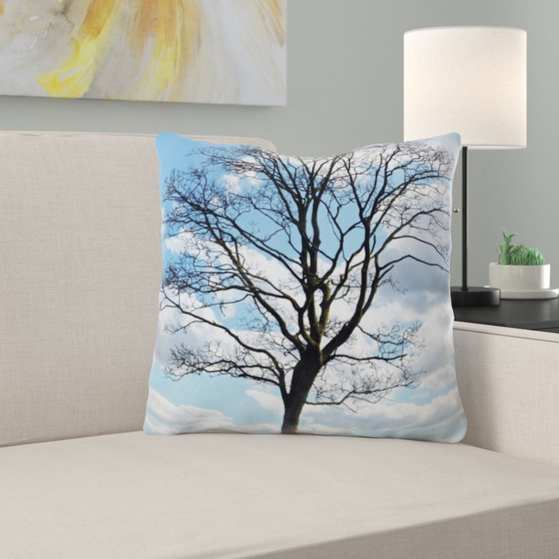 Floral Microsuede Throw Pillow