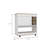 Bar Cart, Lower Panel, Six Bottle Cubbies, One Cabinet -Light Oak / White-1501489833