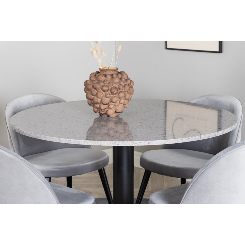 Withernsea 4 - Person Dining Set, White, Grey