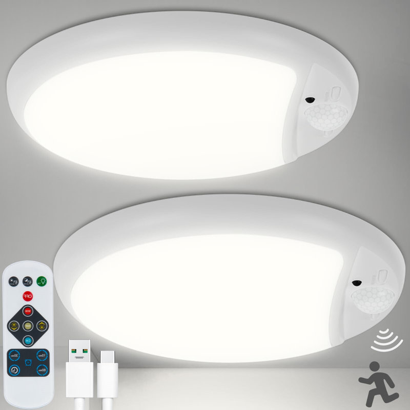 Ensemble de 2 plafonniers rechargeables à piles