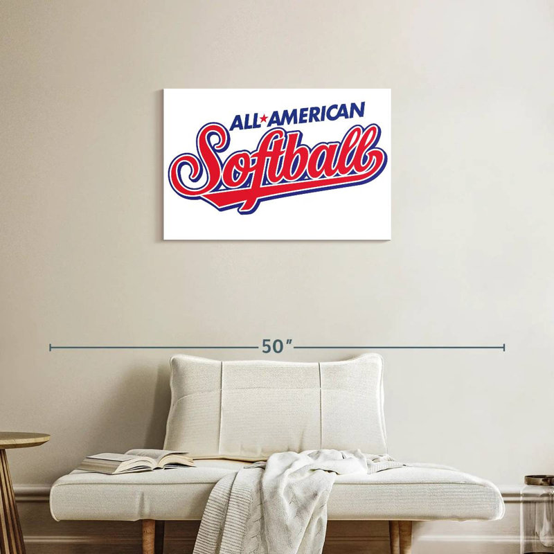 Plaque Kema American Softball, H 20 po x l 30 po