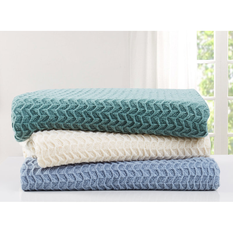 Hand Woven Throw Blanket, Green