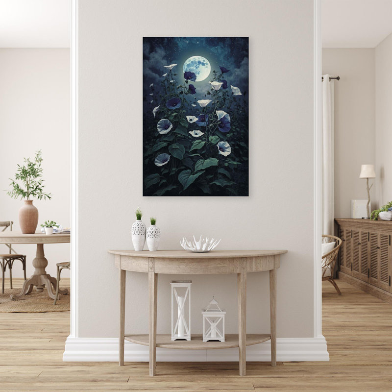 «Morning Glories 2 Under the Mooonlight», impression sur toile tendue, H 36 po x l 24 po x P 1,25 po
