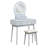 Elegant Gray Vanity With Led Lighted Mirror, 4 Smooth - Gliding Drawers And Padded Stool For Bedroom Decor Modern Matching Functionality Style Fusion-940560004