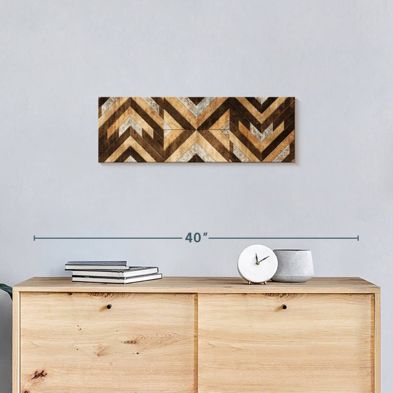 " Patterned Chevron Tiles " by Lulu, 8" H x 24" W x 1" D