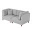 2 - Piece Upholstered Corduroy Modular Sectional with Pillow Back and Solid Wood Legs-1066189032