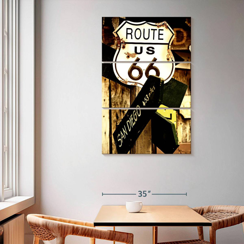 Mehar Route 66 Sign, 65" H x 42" W