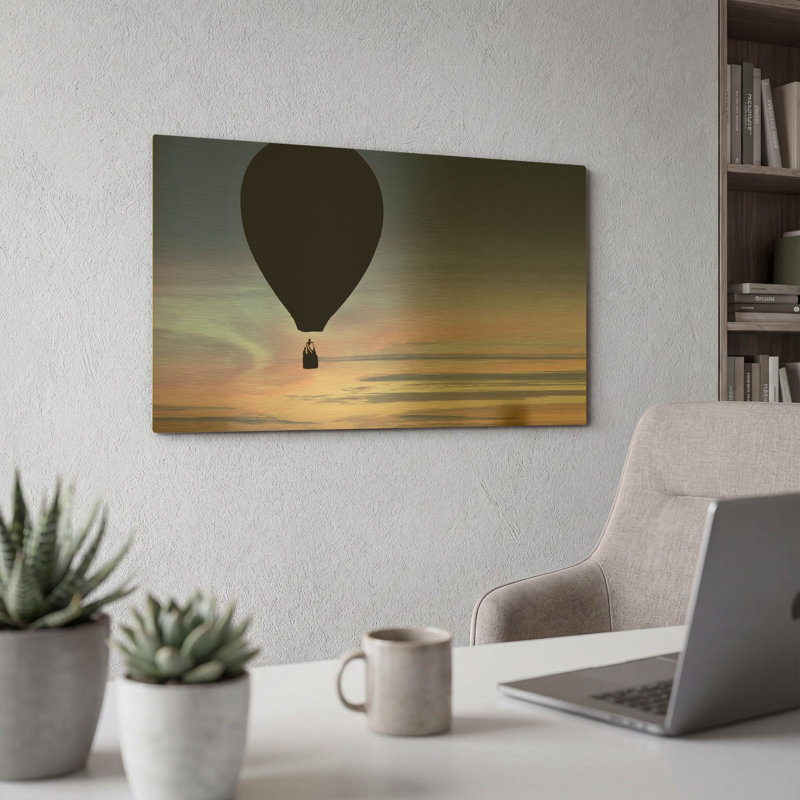 « Rising » de Don Schwartz, tableau mural en métal doré, 61 x 30,5 cm, 24 po x 12 po
