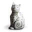 Chat blanc et vert, objet décoratif en céramique-911616127-911616114
