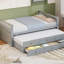 Lit de jour double avec lit gigogne simple et tiroirs, lit double-2006912167