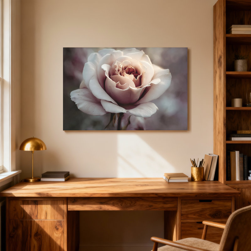 Plantes et fleurs rose tendre avec pétales délicats Z251224084240944484, H 32 po x l 48 po