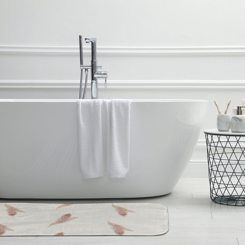 Tapis de bain GGG, L 17 po x L 24 po, Brun