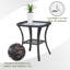 Table d'appoint en rotin avec plateau en verre Schutt-2078778916
