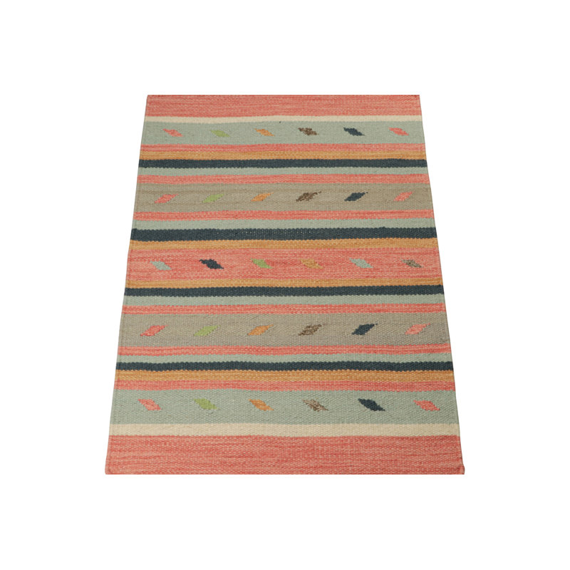 Hand Knotted Wool Area Rug in Red