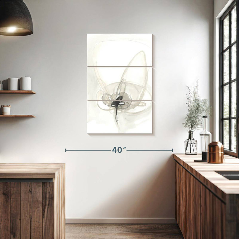 Avery, geste floral neutre IV, H 38 po x l 24 po