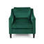 Fauteuil club, fauteuil d'appoint en velours vert
