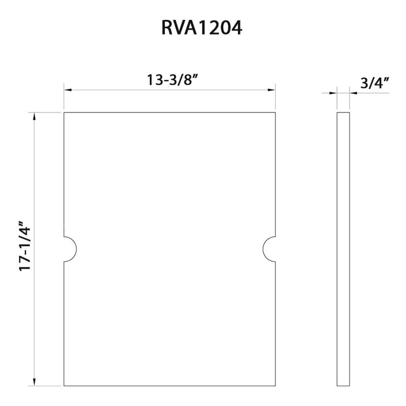 Planche à découper de remplacement en bois massif 13 x 16 pouces Ruvati pour éviers de poste de travail RVH8210 et RVQ5210
