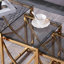 Ensemble de 3 tables de bout carrées gigognes en verre - Petite table basse - Tables de bout avec verre trempé-678581123-710069737