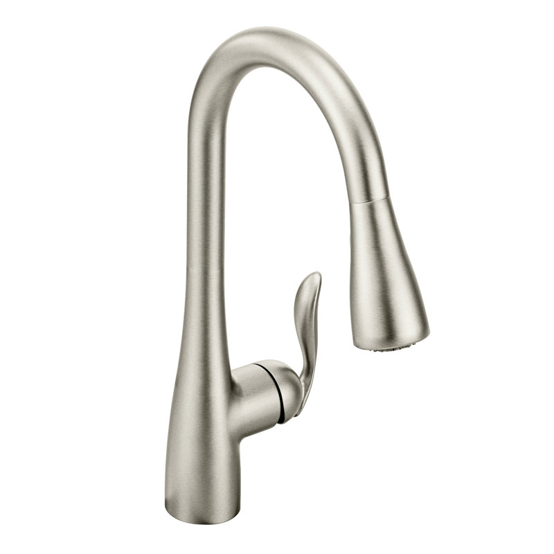 Robinet de cuisine rétractable à poignée unique avec fonctions Power Boost et Reflex de Moen Arbor