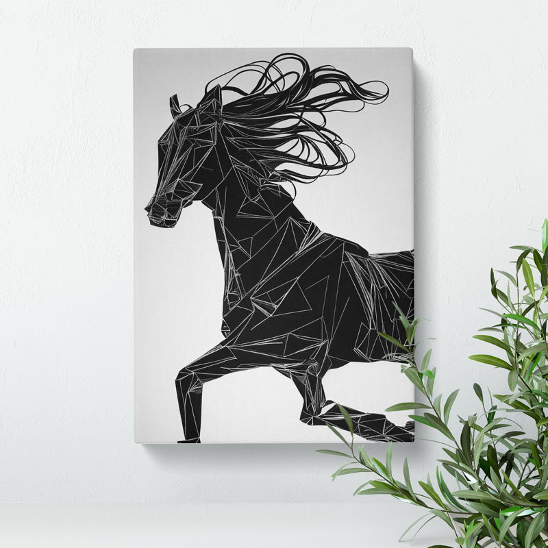 A Running Horse - Wrapped Canvas, 76cm H x 50cm W x 3cm D