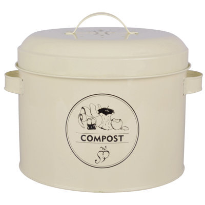 Acier au carbone étain 1,6 gallon Composteur de cuisine