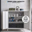 Armoire de rangement métallique de 101,6 cm (40 po) de hauteur avec 2 portes et 3 tablettes réglables. Parfait pour la maison, le bureau ou le garage.-340866729