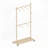 Coat Rack, Clothes Rack with Wheels and 6 Wooden Hangers for Bedroom, Living Room, Entryway