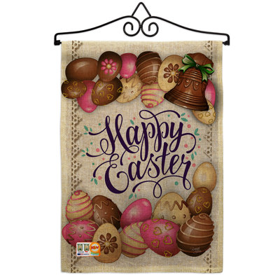 Double Sided 18.5'' H x 13'' W Polyester Easter Garden Flag