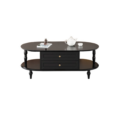 Modern Wood Coffee Table with Open Shelf