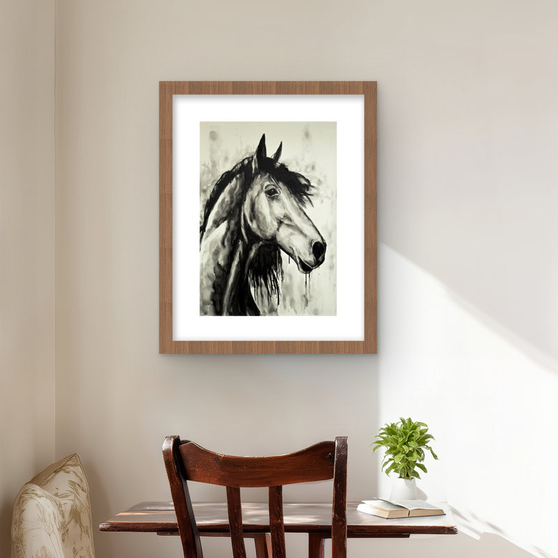 Spirit Spirit - Western Living, reproduction encadrée avec passe-partout, Brun