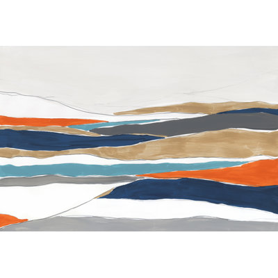 Orange Rolling Hills I - impression sur toile tendue